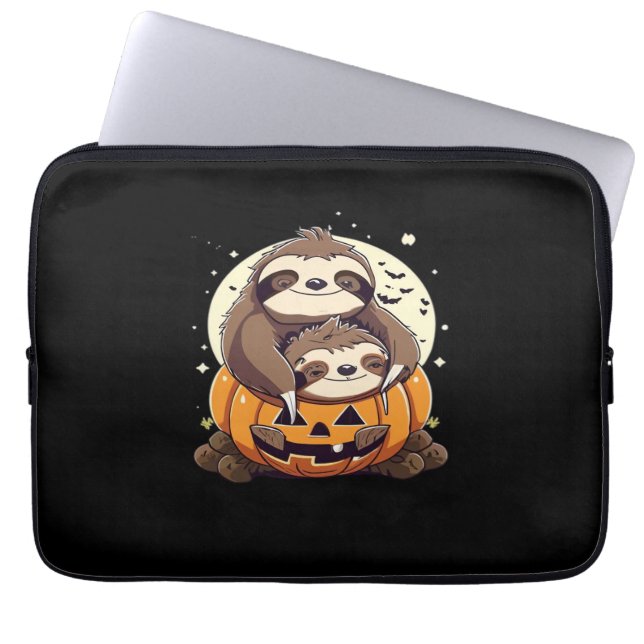 A funny sloth celebrating Halloween Essential T-Sh Laptop Sleeve (Front)