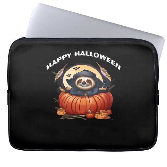 A funny sloth celebrating Halloween Essential T-Sh Laptop Sleeve (Front)