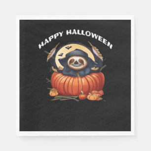 A funny sloth celebrating Halloween Essential T-Sh Napkin