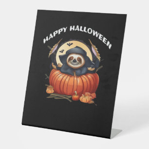 A funny sloth celebrating Halloween Essential T-Sh Pedestal Sign