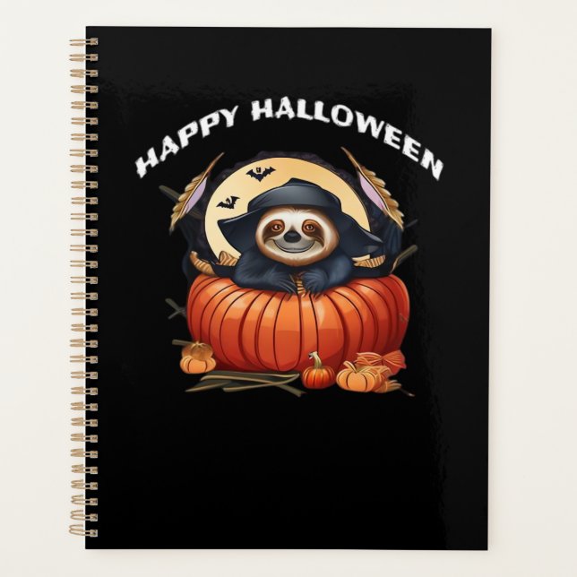 A funny sloth celebrating Halloween Essential T-Sh Planner (Front)