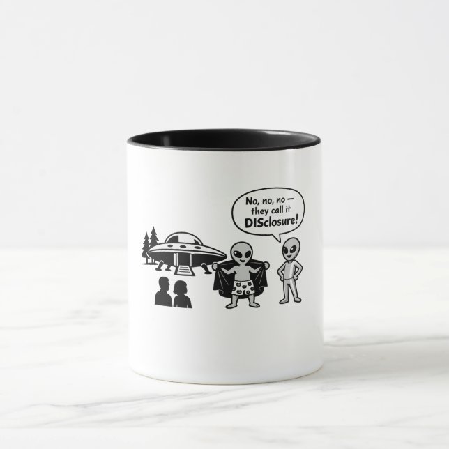 A funny take on The Disclosure movement Mug (Center)