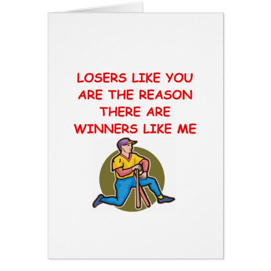 a funny winners and losers joke card