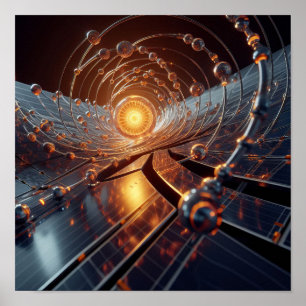 A fusion of art and technology with a power source poster