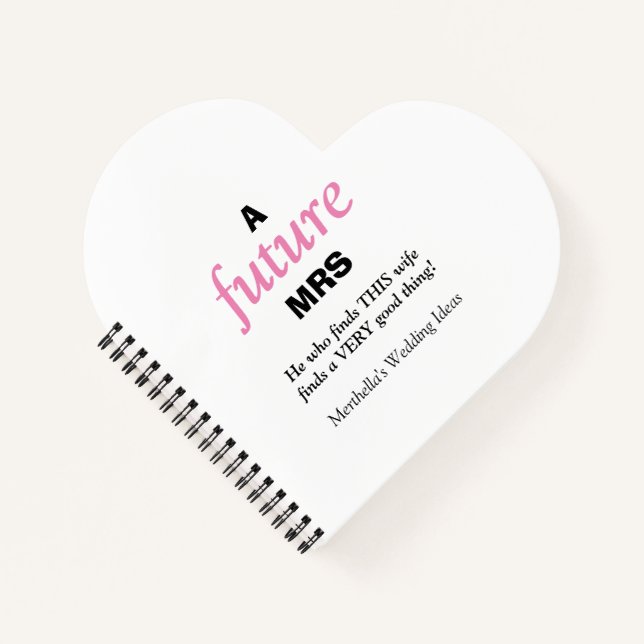 A FUTURE MRS Christian Wedding Ideas Pocket Notebook (Front)