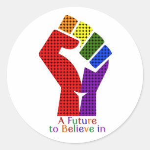 A Future to Believe in LGBT Classic Round Sticker