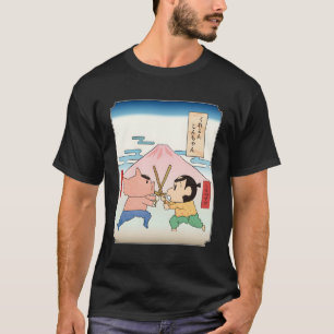ÀGa】Crayon Shin-Chan Samurai Shin-Chan Vs Burib T-Shirt