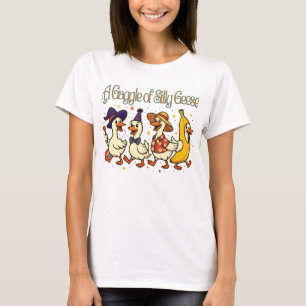 A Gaggle of Silly Geese in Full Costume Chaos T-Shirt