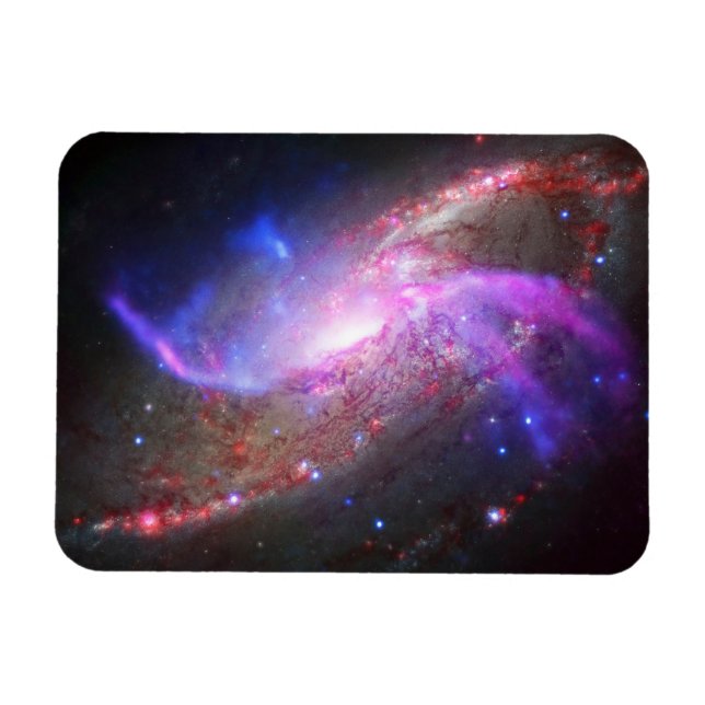 A Galactic Light Show In Spiral Galaxy Ngc 4258. Magnet (Horizontal)