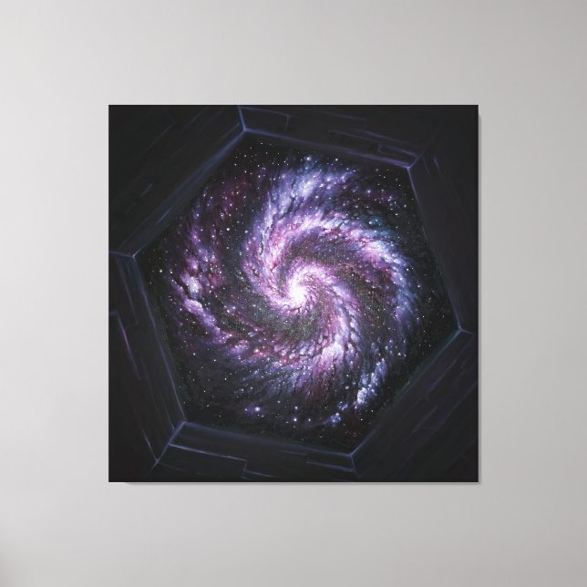 A galaxy seen by the James webb space telescope Canvas Print (Front)