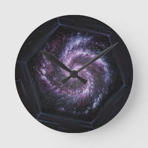 A galaxy seen by the James webb space telescope Round Clock