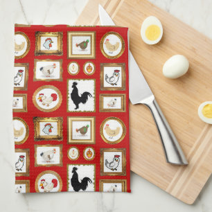 A GALLERY OF CHICKENS KITCHEN TOWEL