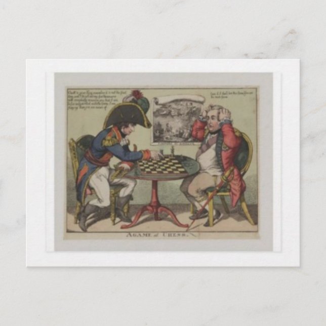 A Game At Chess Postcard (Front)