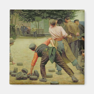 A Game of Bourles in Flanders, 1911 Magnet