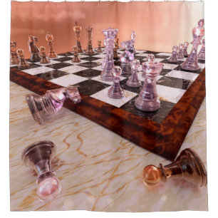 A Game of Chess Shower Curtain