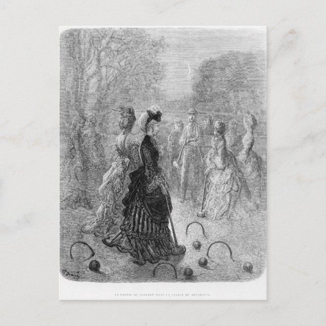 A Game of Croquet Postcard (Front)