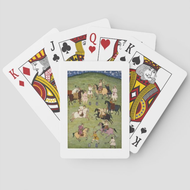 A Game of Polo, from the Large Clive Album Playing Cards (Back)