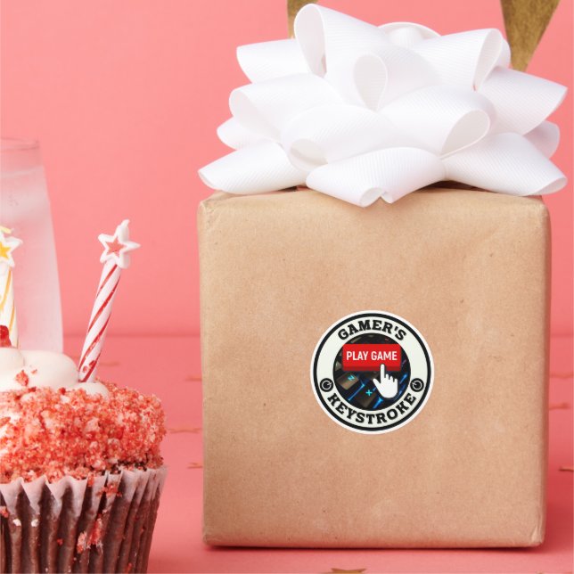 A Gamer's One and Only Keystroke Classic Round Sticker (Party)