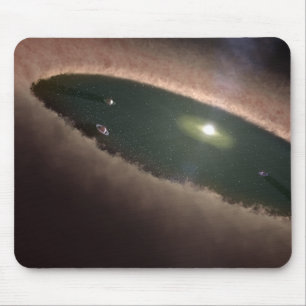 A gap in a protoplanetary, or planet-forming mouse mat