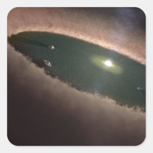 A gap in a protoplanetary, or planet-forming square sticker