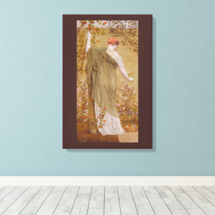 A Garden by Albert Joseph Moore, Vintage Portrait Canvas Print