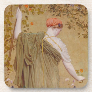 A Garden by Albert Joseph Moore, Vintage Portrait Coaster
