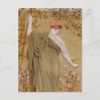 A Garden by Albert Joseph Moore, Vintage Portrait Postcard