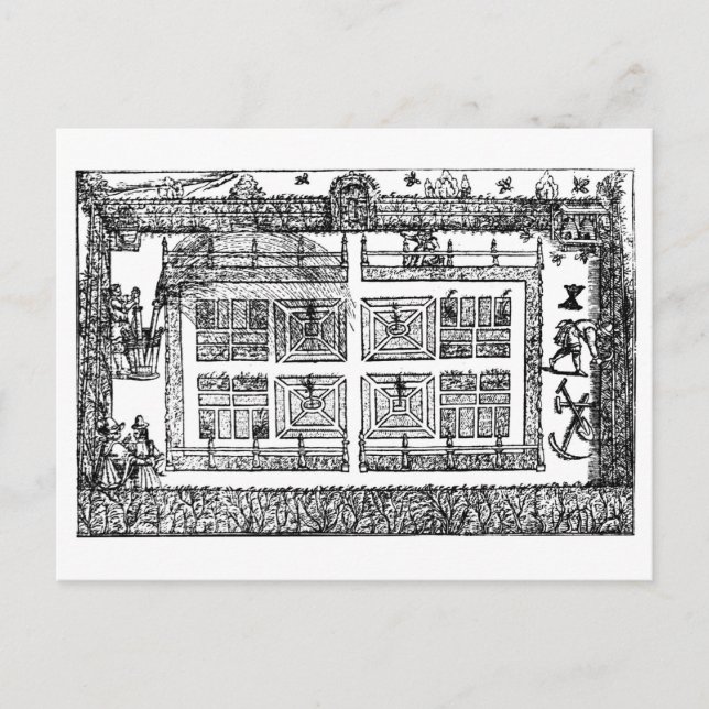 A Garden, from ' The Gardener's Labyrinth', 1577 ( Postcard (Front)