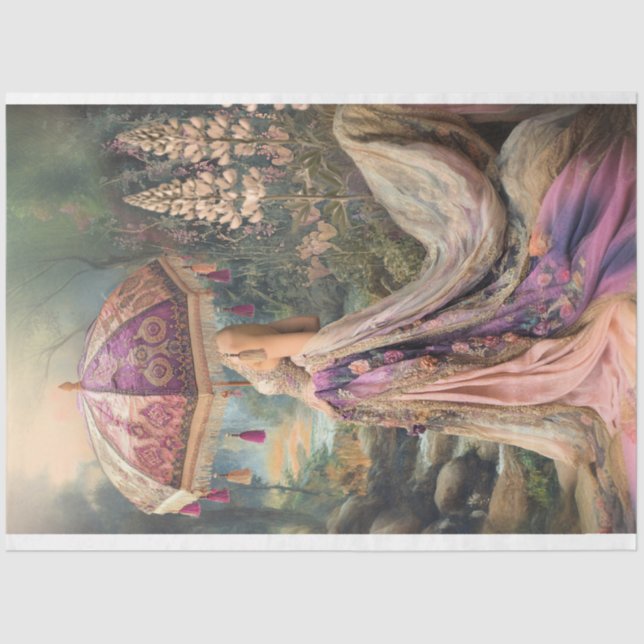 A Garden Gala, Woman with a Parasol Tissue Paper (Front)