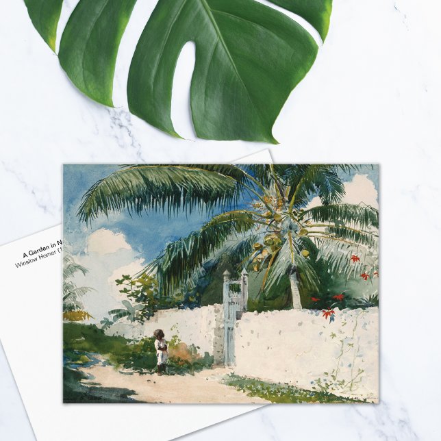 A Garden in Nassau Winslow Homer Postcard (Creator Uploaded)