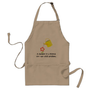 "A garden is a friend" flower gardening Standard Apron
