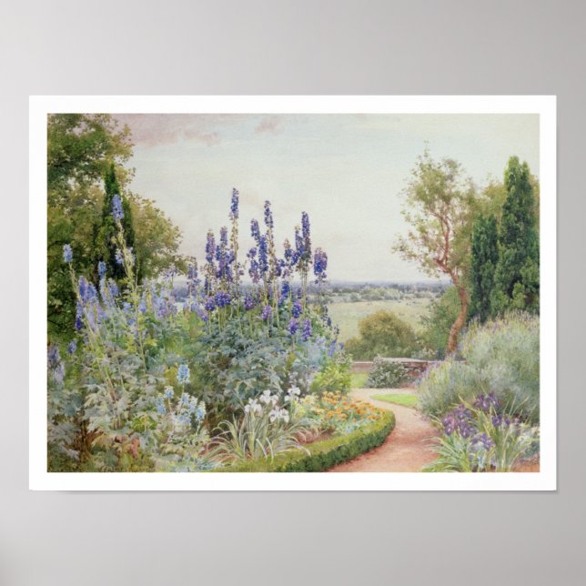 A Garden Near the Thames (w/c) Poster (Front)