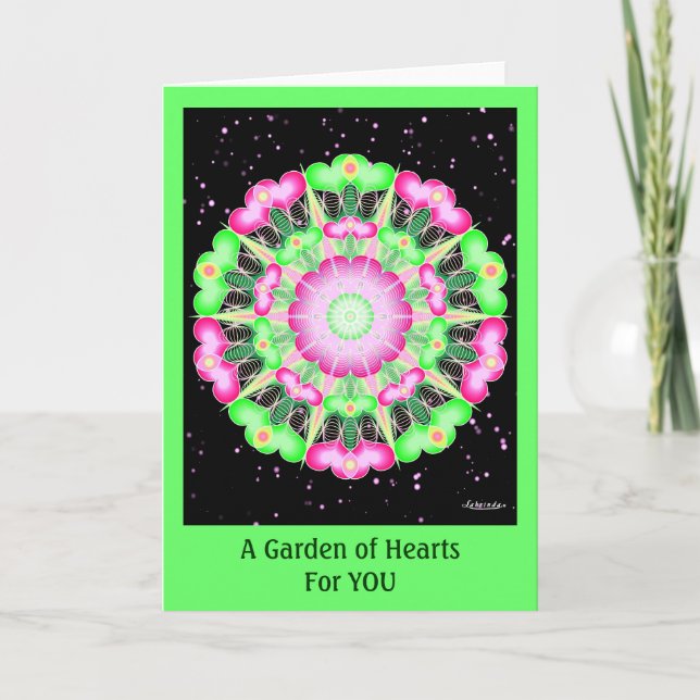 A Garden of Hearts Holiday Card (Front)