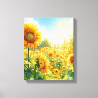 A Garden of Sunflower wall art - wrapped canvas