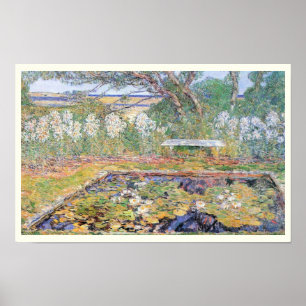 A Garden on Long Island by Childe Hassam Poster