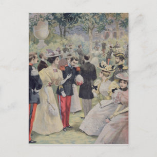 A Garden party at the Elysee Invitation Postcard