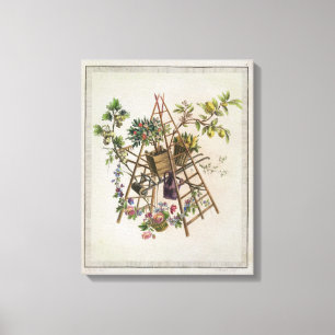 A garden textile design , from 'Oeuvre contenant u Canvas Print