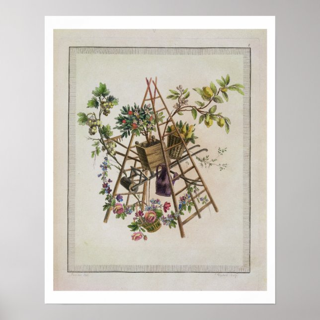 A garden textile design , from 'Oeuvre contenant u Poster (Front)