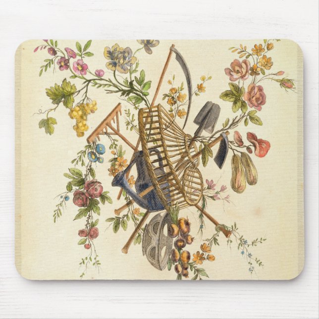A garden textile design, from 'Oeuvre contenant un Mouse Mat (Front)