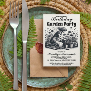 A Gardens Grace Garden Party Invitation Postcard