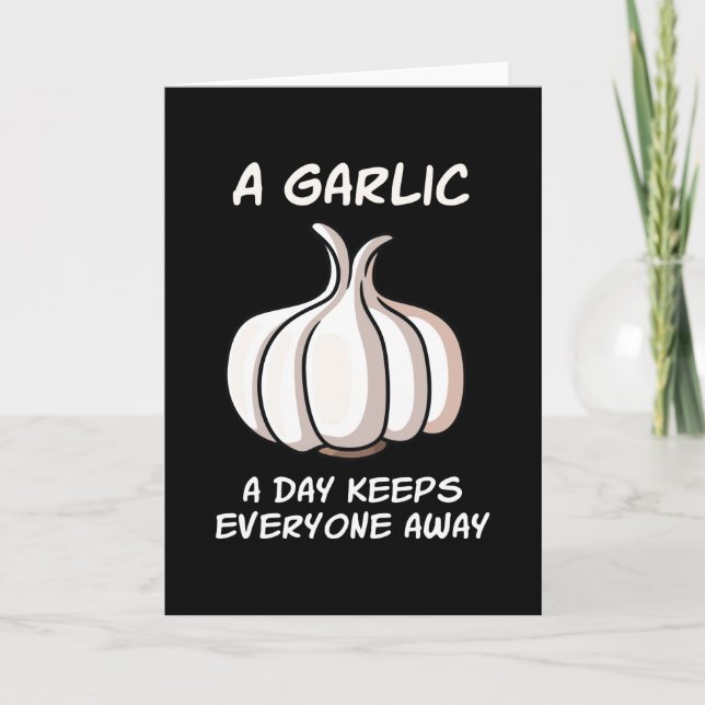 A Garlic A Day Garlic Vegetable Cook Card (Front)
