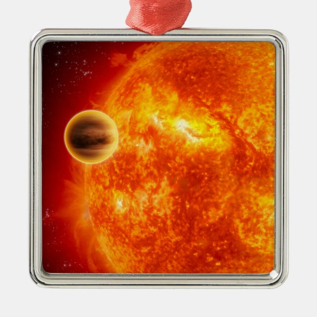 A gas-giant exoplanet metal tree decoration (Front)