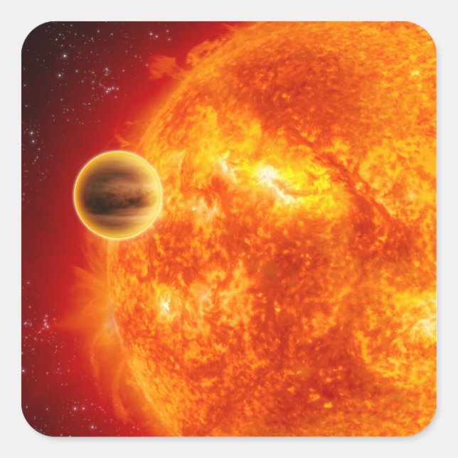 A gas-giant exoplanet square sticker (Front)