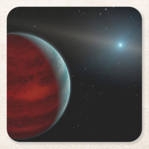 A Gas Giant Planet Around A White Dwarf Star. Square Paper Coaster