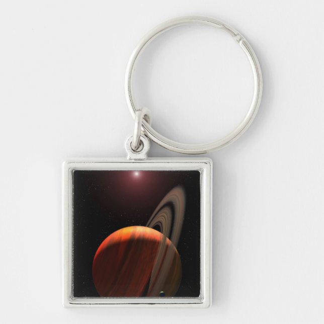A gas giant planet orbiting a red dwarf key ring (Front)