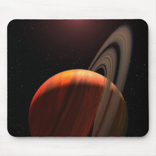 A gas giant planet orbiting a red dwarf mouse mat (Front)