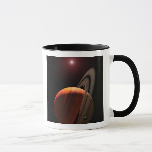 A gas giant planet orbiting a red dwarf mug (Right)