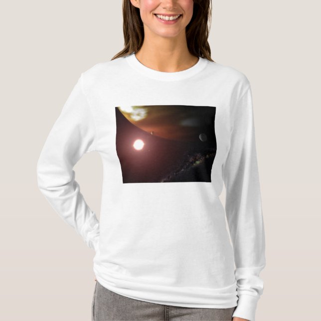 A gas giant planet orbiting a red dwarf star T-Shirt (Front)