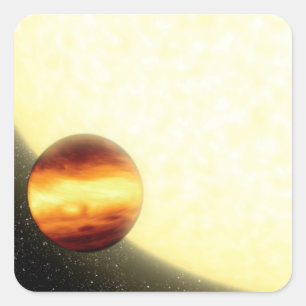 A gas-giant planet orbiting very close square sticker
