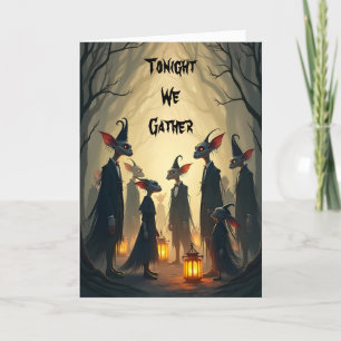 A Gathering of Goblins Halloween Holiday Card
